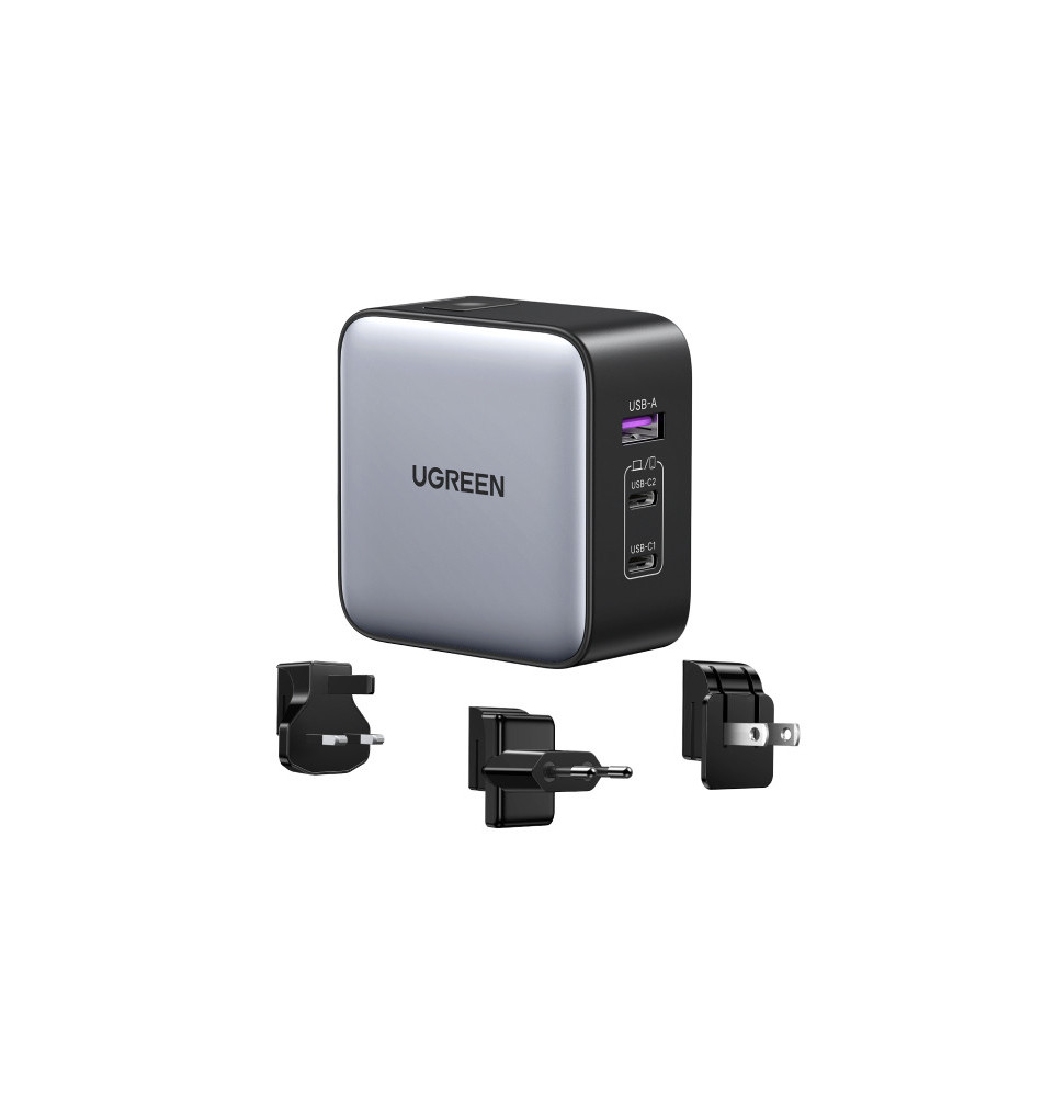Carregador UGREEN UG90409 (USB-C,USB-A - 65W - Cinzento)
