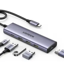 Docking Station UGREEN UG15596 (USB-A USB-C RJ-45 SD HDMI - 100W - 5Gbit s)