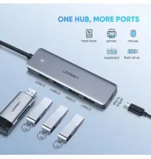 Docking Station UGREEN UG70336 (USB-A USB-C - 5000 Mbit s - Cinzento)