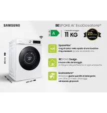 Máquina de Lavar Roupa SAMSUNG WW11BB744DGWS3 (11Kg - Independente - 1400RPM)