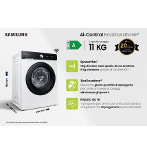 Máquina de Lavar Roupa SAMSUNG WW11BB534DAES3 (Independente - 11Kg - 1400RPM)