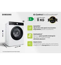 Máquina de Lavar Roupa SAMSUNG WW11BB534DAES3 (Independente - 11Kg - 1400RPM)