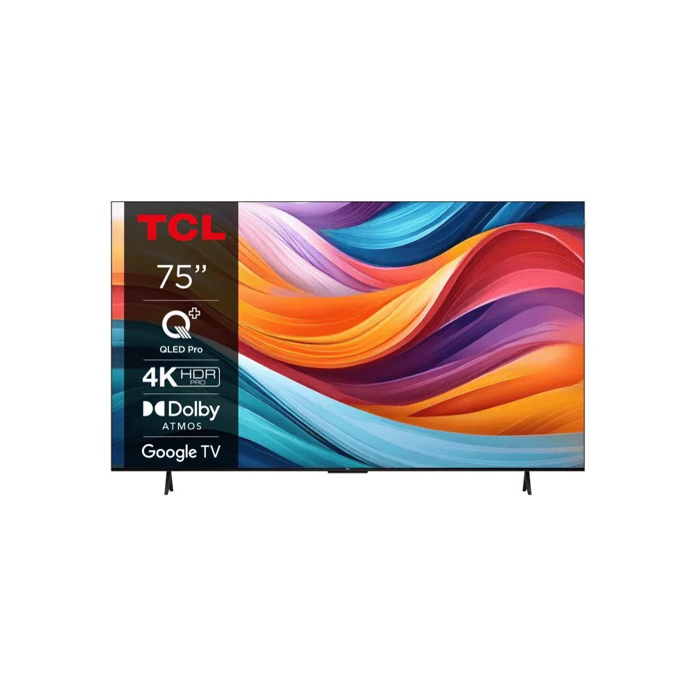 TCL T7B 75T7B TV 190,5 cm (75") 4K Ultra HD Smart TV Wi-Fi Titânio 450 cd m²