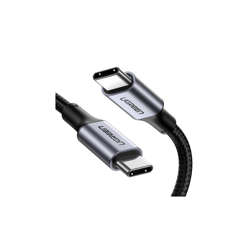 Ugreen 70427 cabo USB USB 2.0 1 m USB C Preto, Prateado