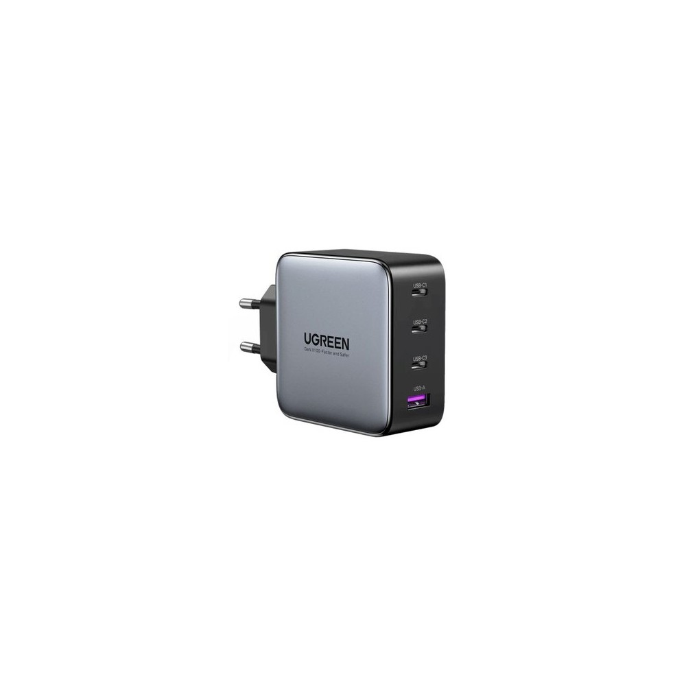 Carregador Ugreen 100W Triple USB-C e USB-A (Preto)