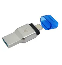 Leitor de Cartões KINGSTON TECHNOLOGY MobileLite Duo 3C (USB-A C - MicroSD - Prateado)