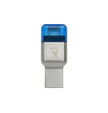 Leitor de Cartões KINGSTON TECHNOLOGY MobileLite Duo 3C (USB-A C - MicroSD - Prateado)