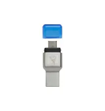 Leitor de Cartões KINGSTON TECHNOLOGY MobileLite Duo 3C (USB-A C - MicroSD - Prateado)
