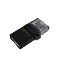 Pen Drive KINGSTON TECHNOLOGY DataTraveler microDuo3 G2 (64GB - microUSB - Preto)