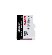 Cartão de Memória MicroSD KINGSTON TECHNOLOGY High Endurance (64GB - Classe 10 - 95MB s)