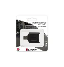 Leitor de Cartões KINGSTON TECHNOLOGY MobileLite Plus (USB-A - SD - Preto)