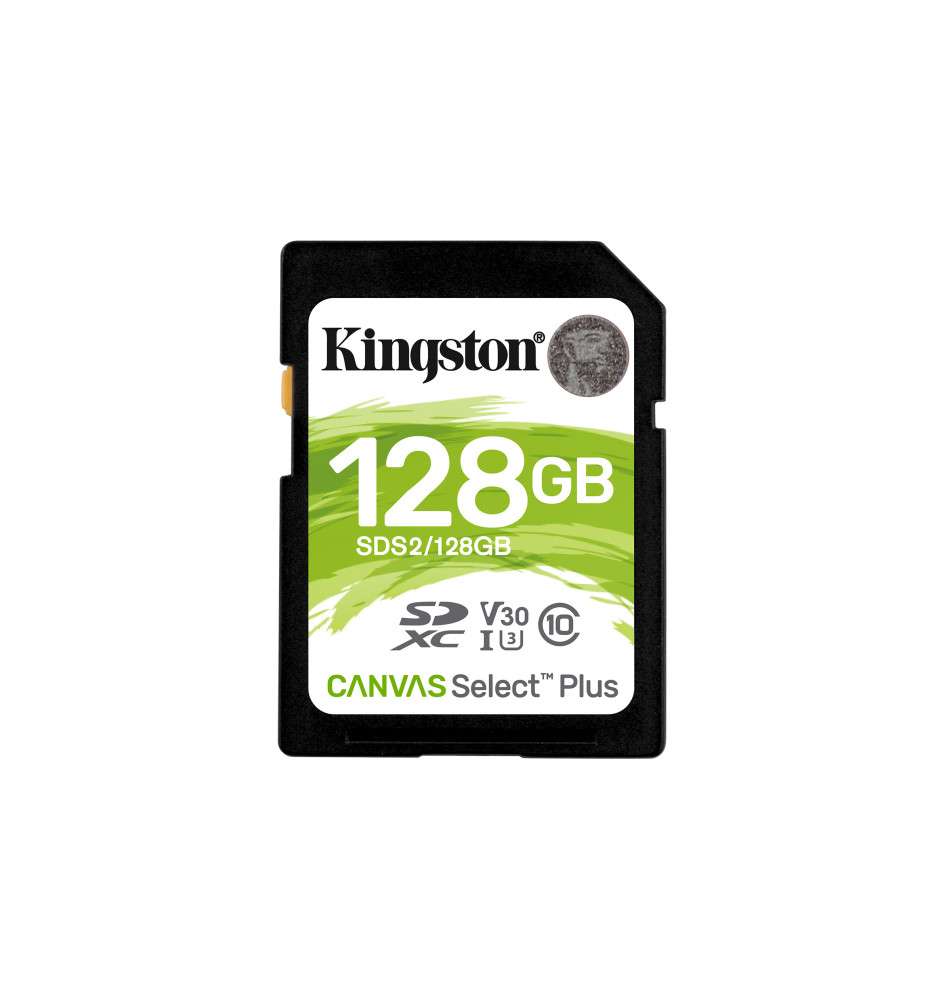 Cartão de Memória SD KINGSTON TECHNOLOGY Canvas Select Plus (128GB - Classe 10 - 100MB s)
