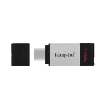 Pen Drive KINGSTON TECHNOLOGY DataTraveler 80 (128GB - USB-C - Prateado)