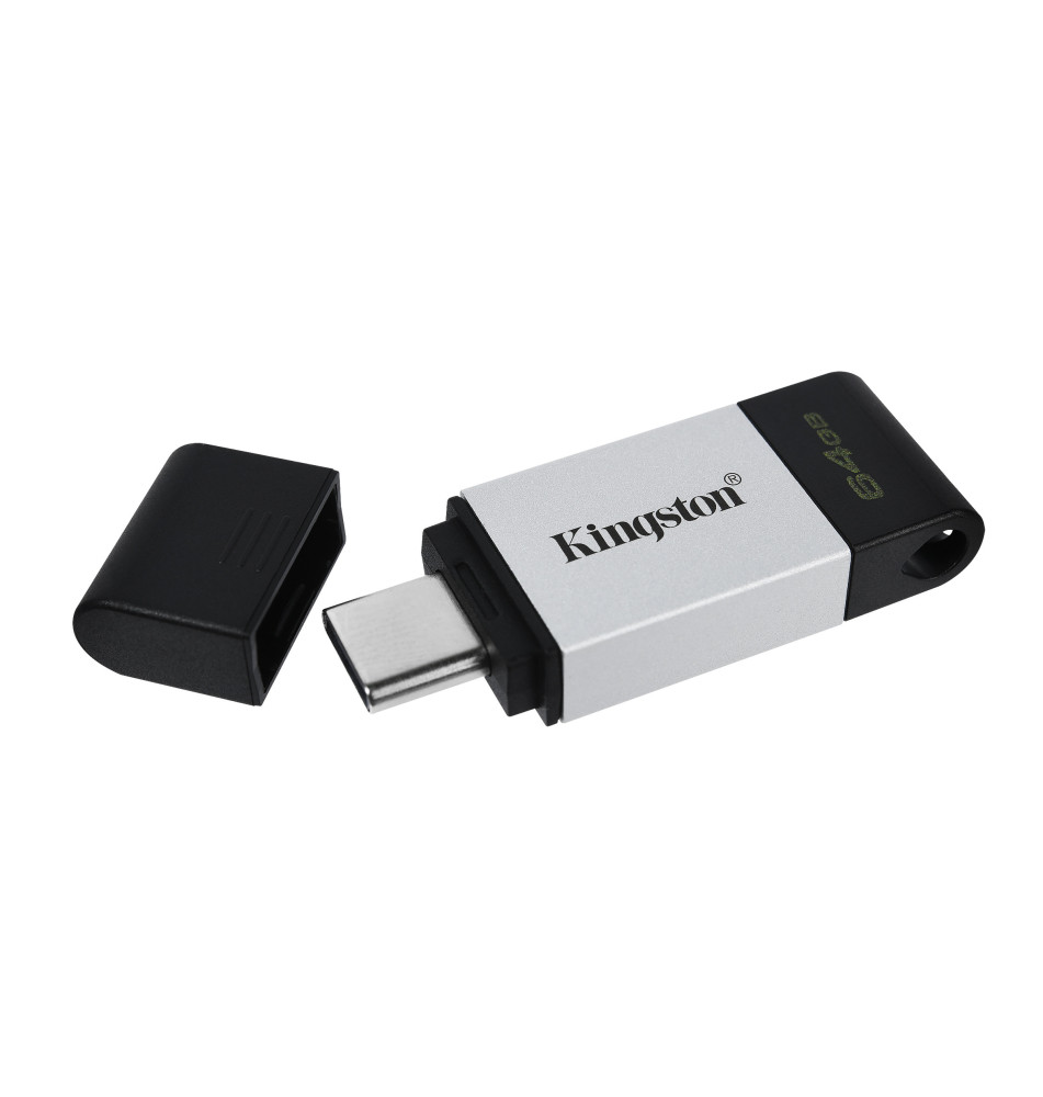 Pen Drive KINGSTON TECHNOLOGY DataTraveler 80 (64GB - 200MB s - Preto)