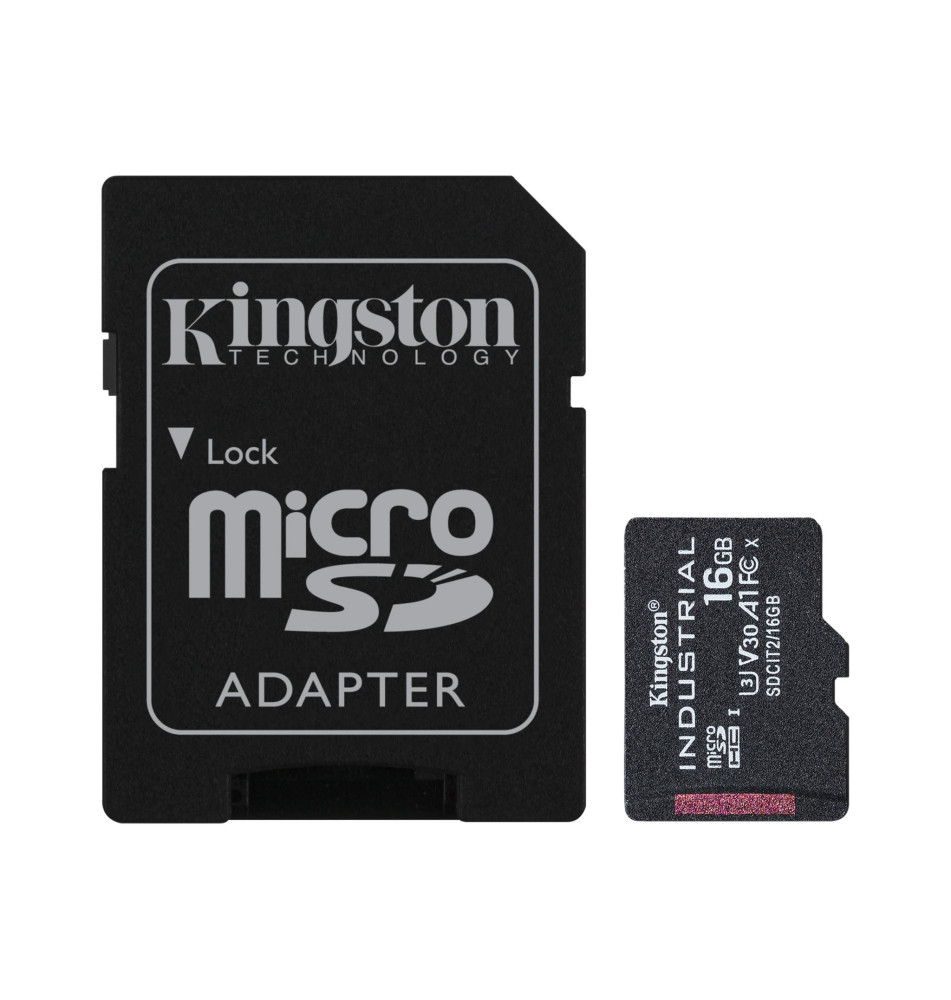 Cartão de Memória MicroSD KINGSTON TECHNOLOGY Industrial (16GB - Classe 10 - V30)