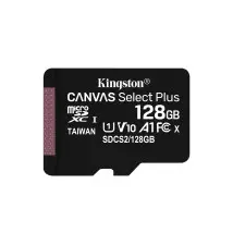 Cartão de Memória MicroSD KINGSTON TECHNOLOGY Canvas SelectPlus (128GB - Classe 10 - 100MB s)