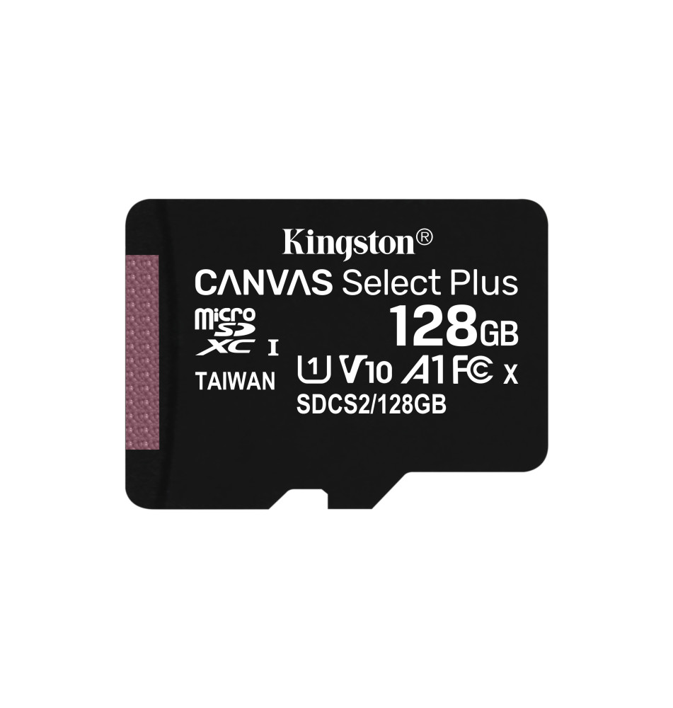 Cartão de Memória MicroSD KINGSTON TECHNOLOGY Canvas SelectPlus (128GB - Classe 10 - 100MB s)