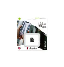 Cartão de Memória MicroSD KINGSTON TECHNOLOGY Canvas SelectPlus (128GB - Classe 10 - 100MB s)