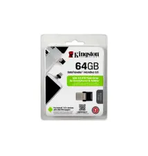 Pen Drive KINGSTON TECHNOLOGY DataTraveler microDuo (64GB - USB-A Micro-USB - Preto)