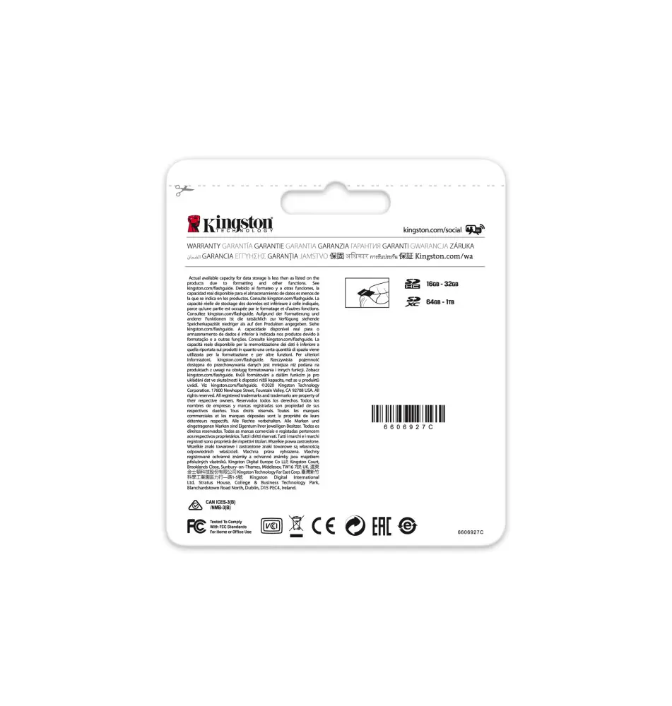 Cartão de Memória SD KINGSTON TECHNOLOGY Canvas Select Plus (256GB - Classe 10 - 100MB s)