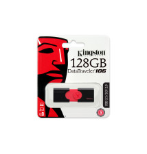 Pen Drive KINGSTON DataTraveler 106 (128GB - 130MB s - Preto Vermelho)