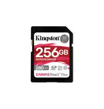 Cartão de Memória SD KINGSTON Canvas React Plus (256GB - Classe 10 - 280MB s)