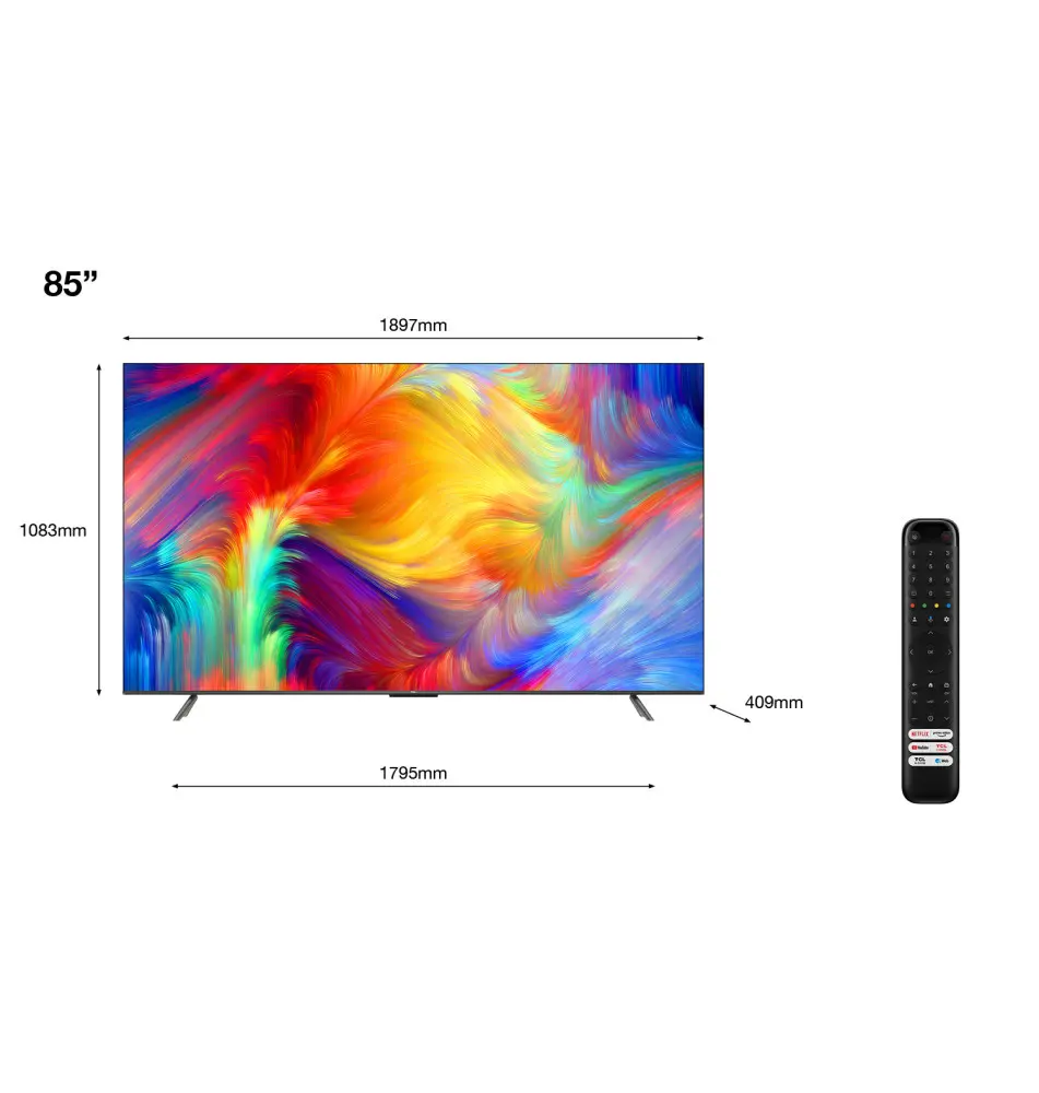 Televisor TCL 85P735 85" (LED - 4K Ultra HD - Preto)