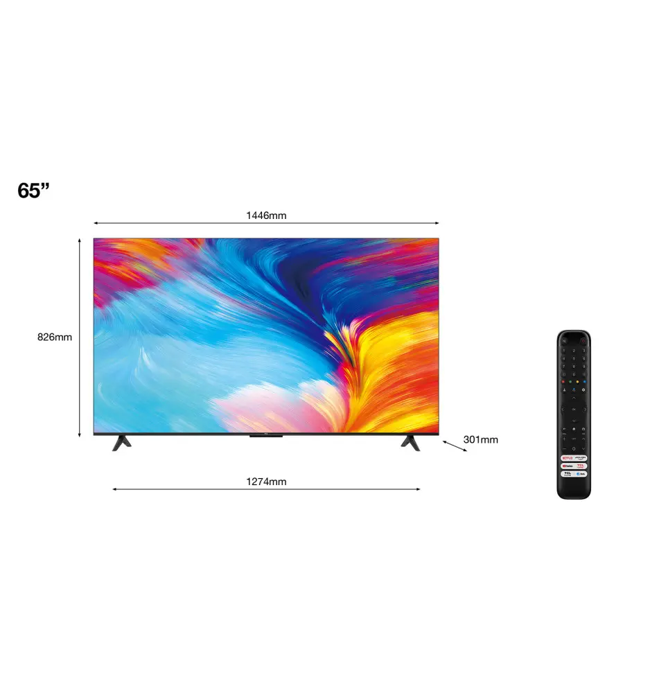 Televisor TCL P63 P635 65" (LED - 4K Ultra HD - Preto)