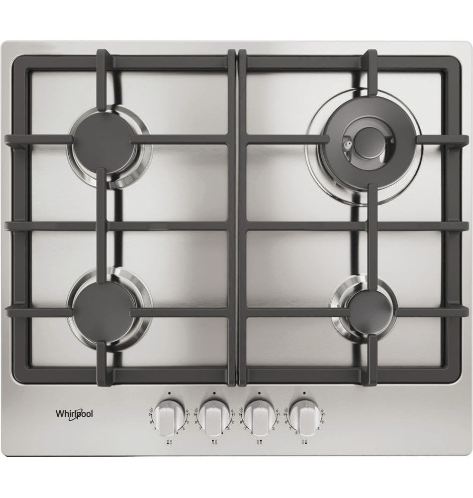 Placa a Gás WHIRLPOOL TGML661IXR (Encastre - 4 Zonas - Inox)