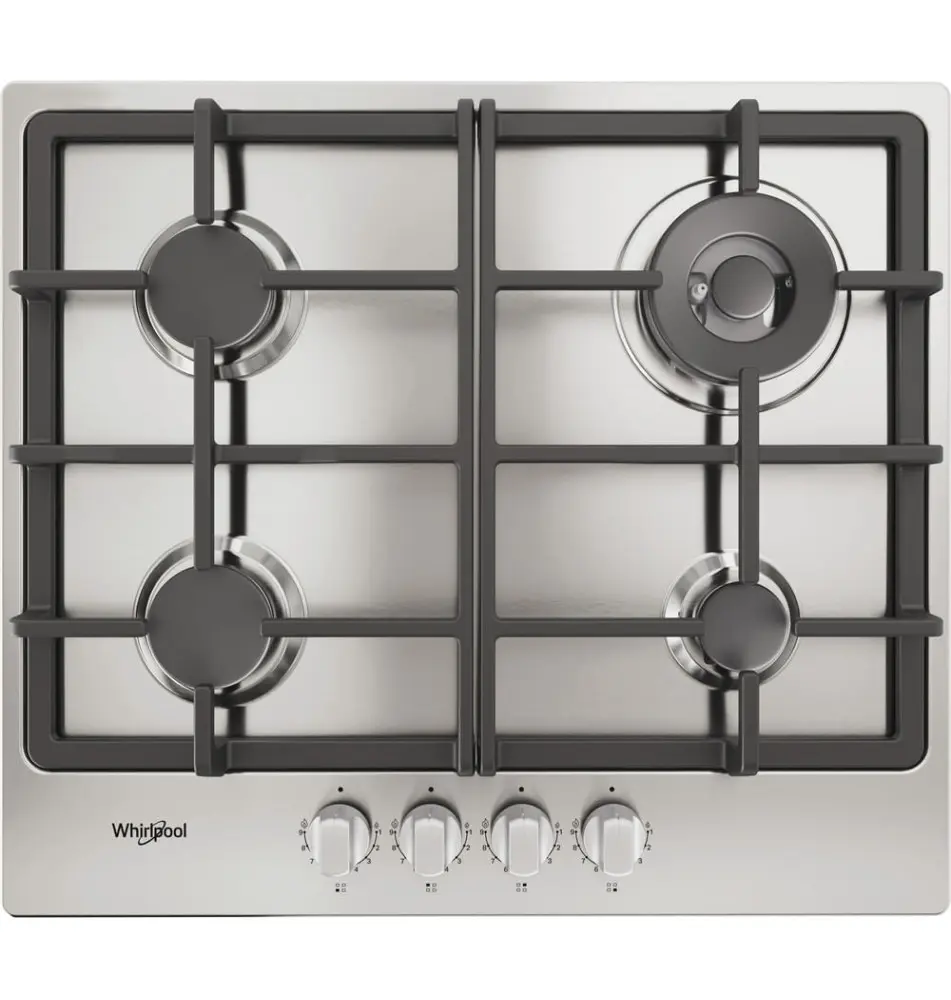 Placa a Gás WHIRLPOOL TGML661IXR (Encastre - 4 Zonas - Inox)