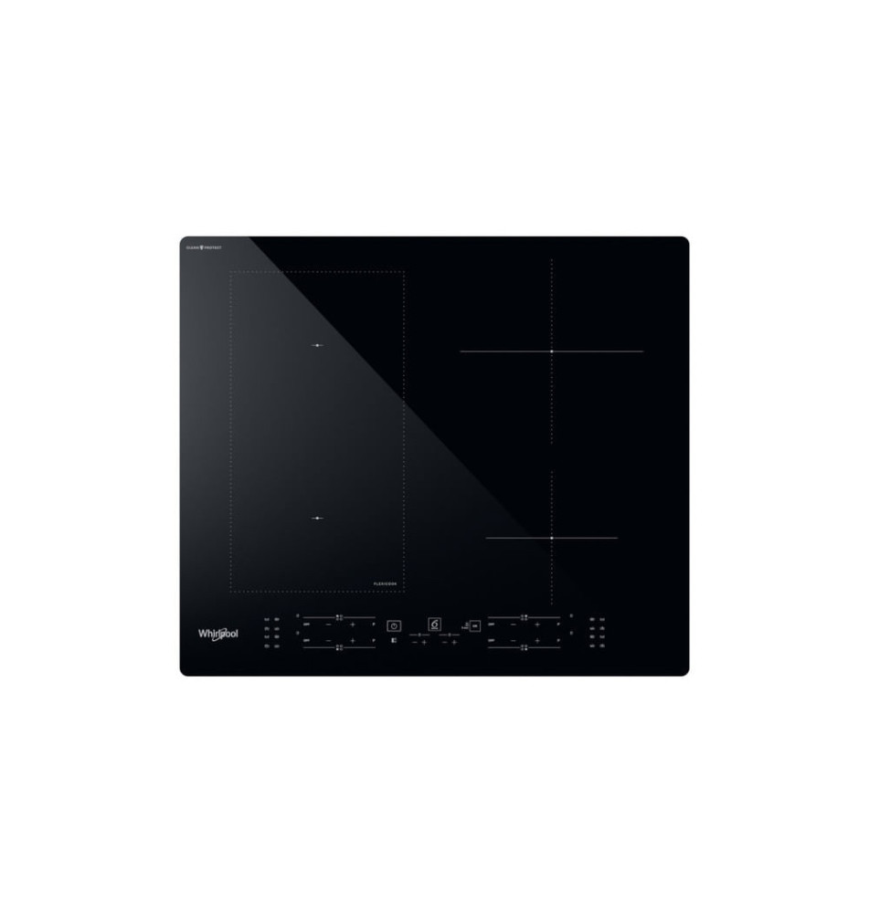 Placa de Indução WHIRLPOOL WLB4060CPNE (Encastre - 4 Zonas - Preto)