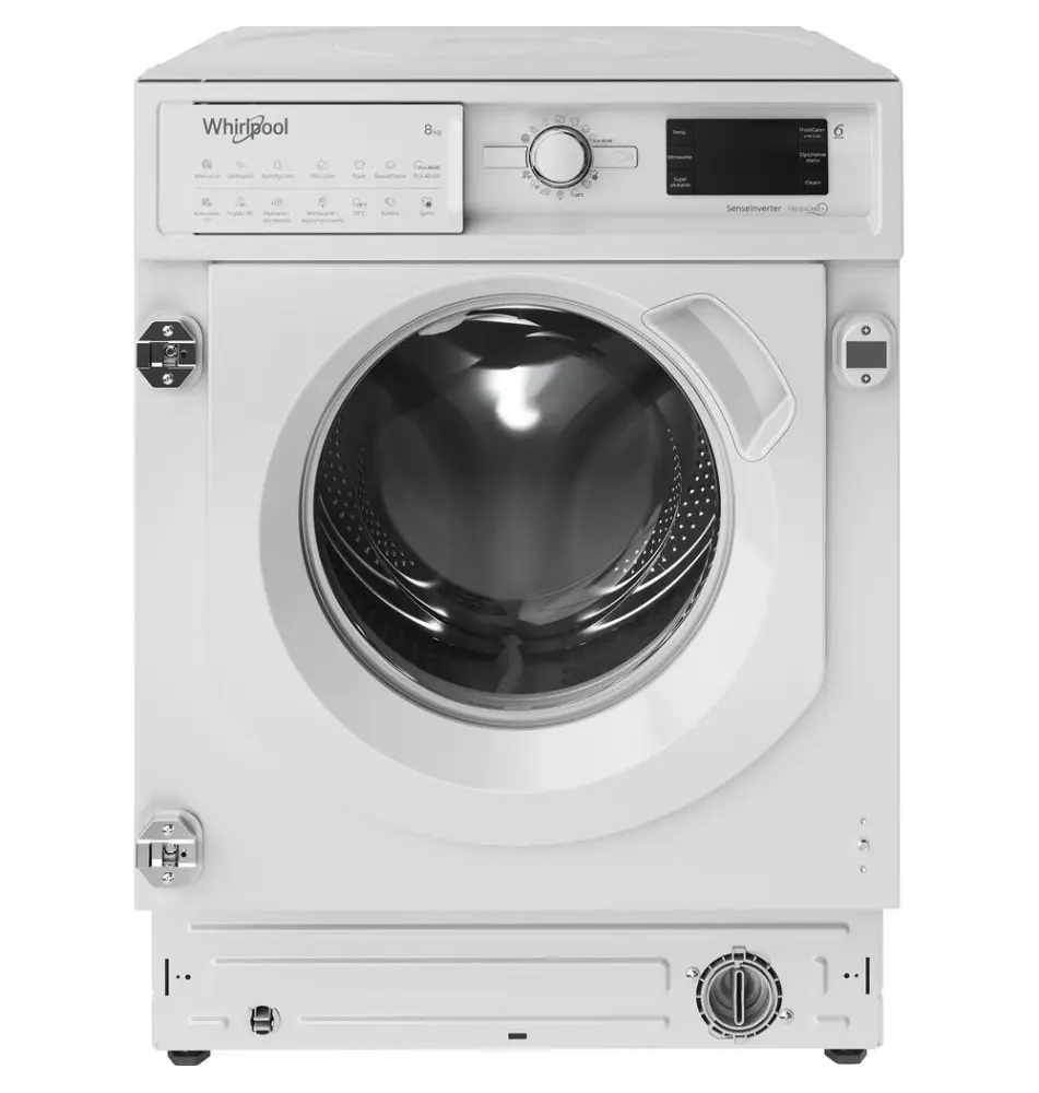 Máquina de Lavar Roupa WHIRLPOOL BIWMWG81485PL (Encastre - 8Kg - Branco)