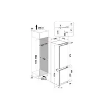 Frigorífico Combinado WHIRLPOOL ART6711SF2 (Encastre - 273L - Branco)