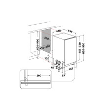 Máquina de Lavar Loiça WHIRLPOOL WSIC3M17 (Encastre - 10 talheres - Prateado)