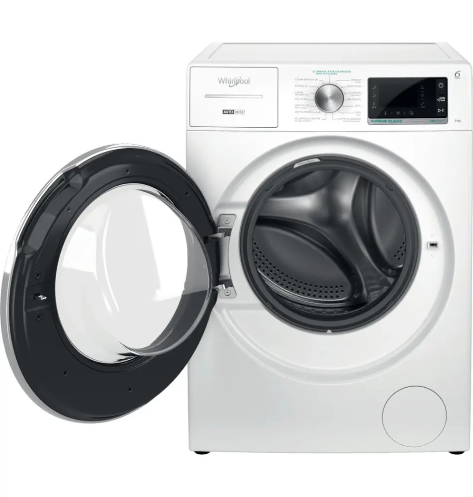 Máquina de Lavar Roupa WHIRLPOOL W8W946WRSPT (Independente - 9Kg - 1400RPM)