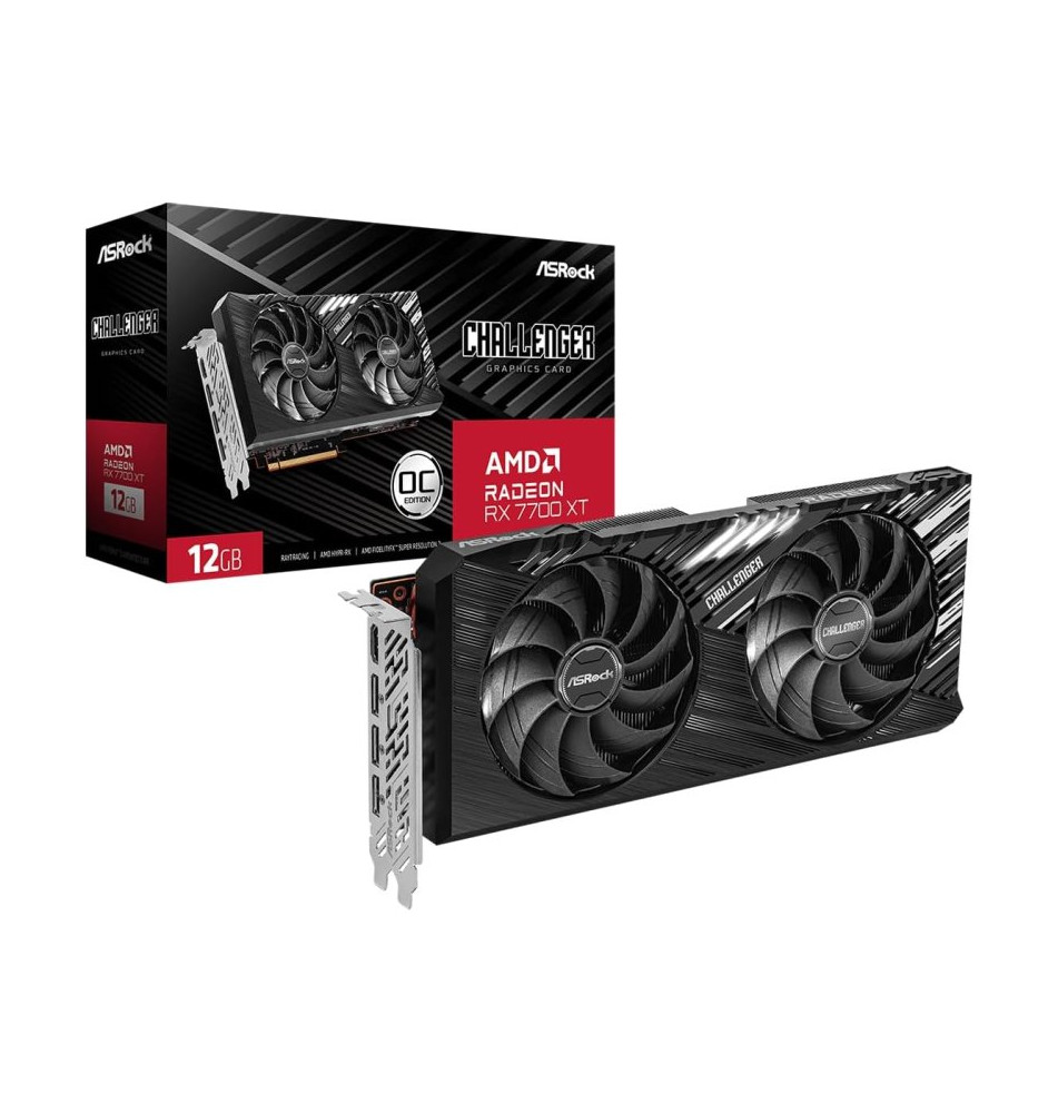 Placa Gráfica ASROCK AMD Radeon RX 7700 XT (12GB - GDDR6 - 192bit)