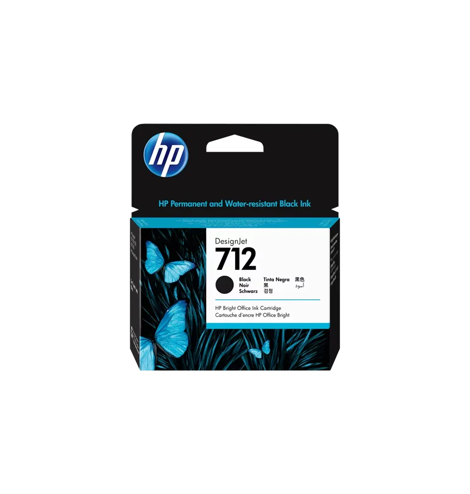 HP Tinteiro preto HP 712 DesignJet de 80 ml