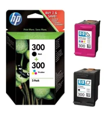 HP Conjunto Duplo de Tinteiros HP Originais 300 Preto/Tricolor