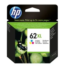 HP Tinteiro HP original 62XL Tricolor de elevado rendimento