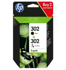 HP Conjunto de 2 Tinteiros HP Originais 302 Preto/Tricolor