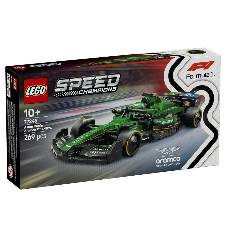 LEGO Speed Champions Carro de Corrida Aston Martin Aramco F1 AMR24 Race Car - 77245