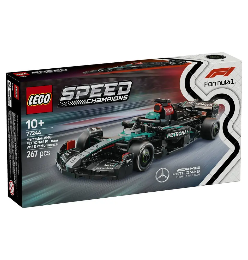 LEGO Speed Champions Carro de Corrida Mercedes-AMG PETRONAS F1 Team Race Car V29 - 77244