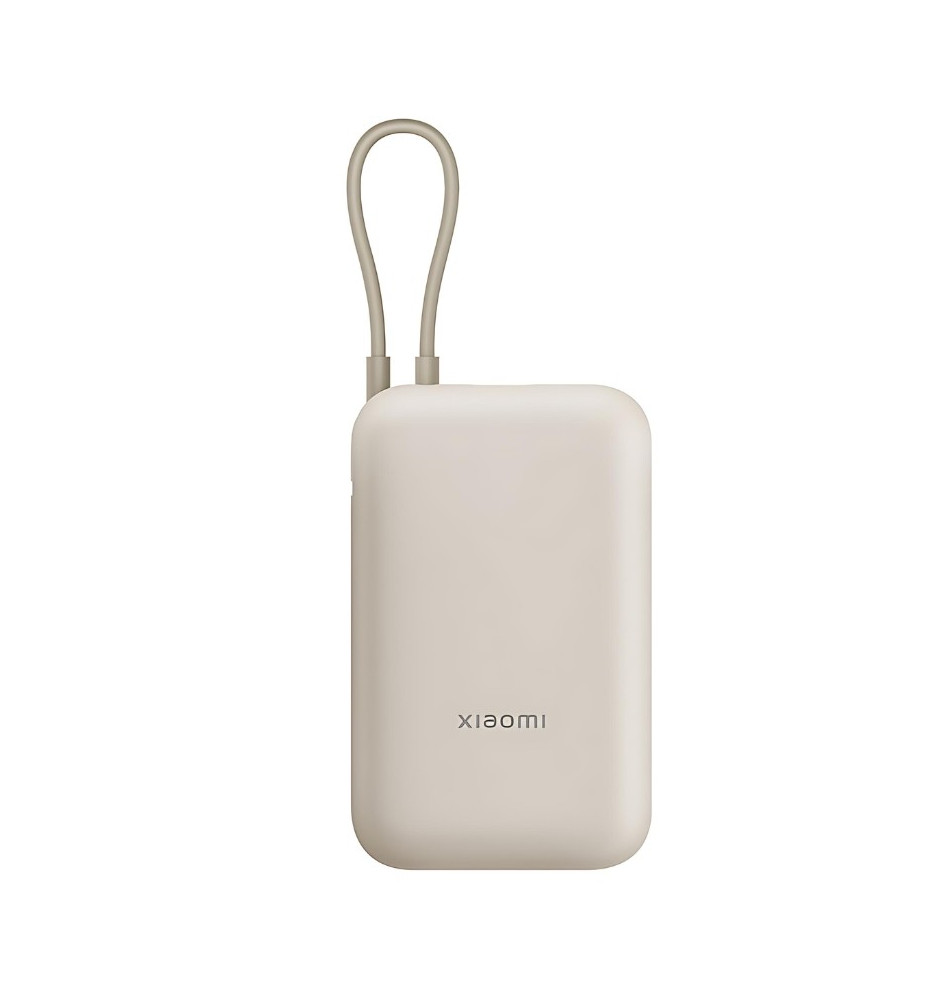 Powerbank XIAOMI com Cabo Integrado (10000mAh - 22W - Bege)