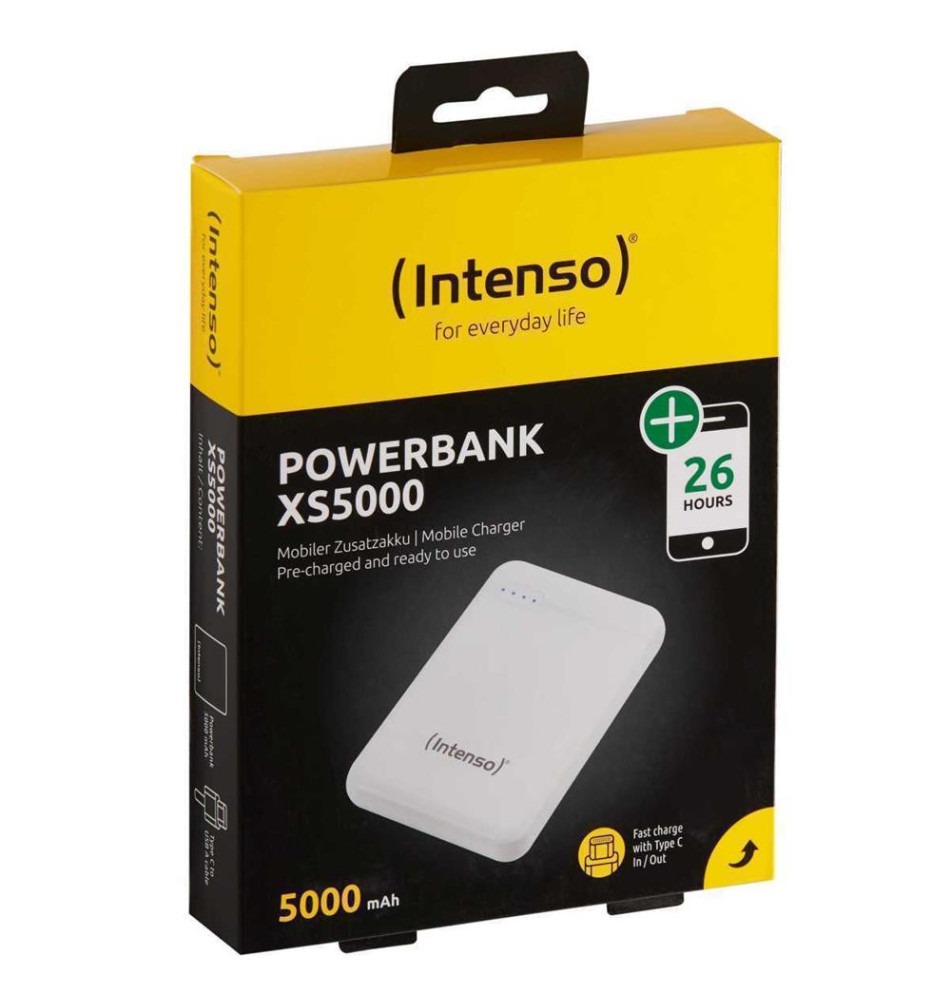 Powerbank INTENSO XS5000 (5000mAh - 5V - Branco)