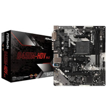 Motherboard ASROCK B450M-HDV R4.0 (DDR4-SDRAM - 128Mbit - PCI Express 3.0)