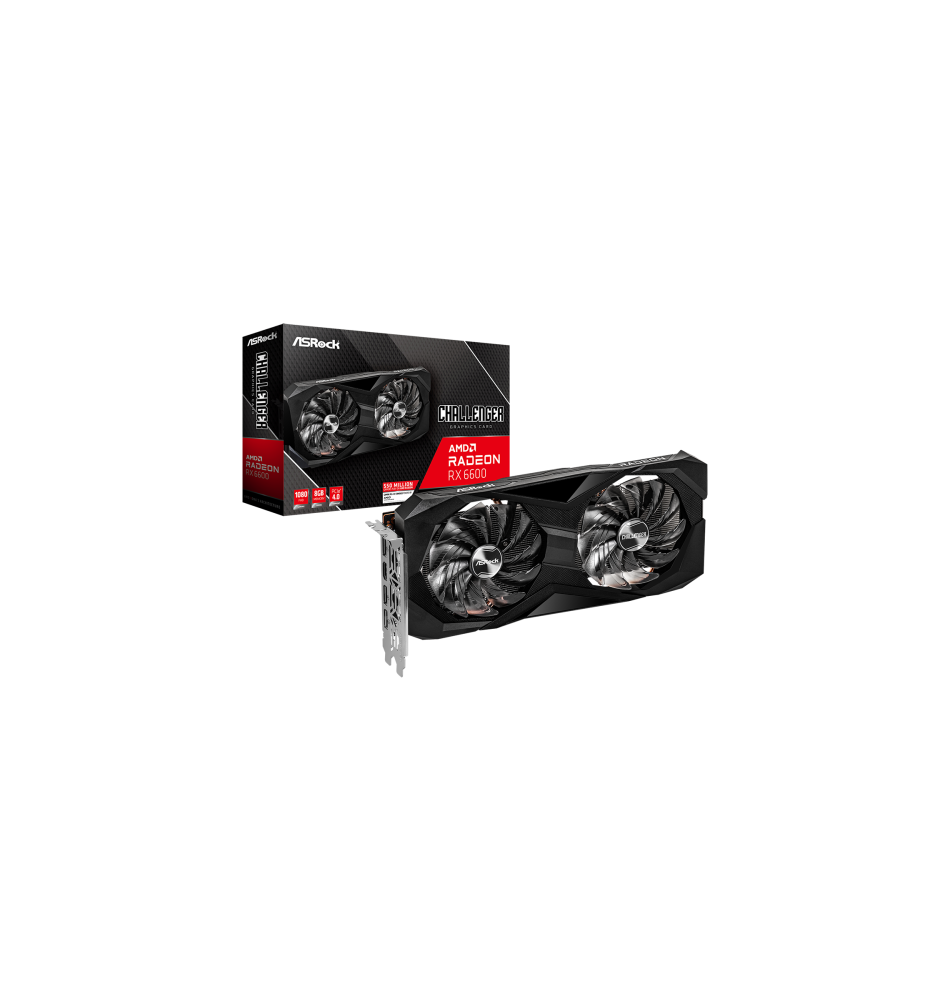 Placa Gráfica ASRock Challenger Radeon RX 6600 D 8G (GDDR6 - 128Bit -  PCI Express 4.0)