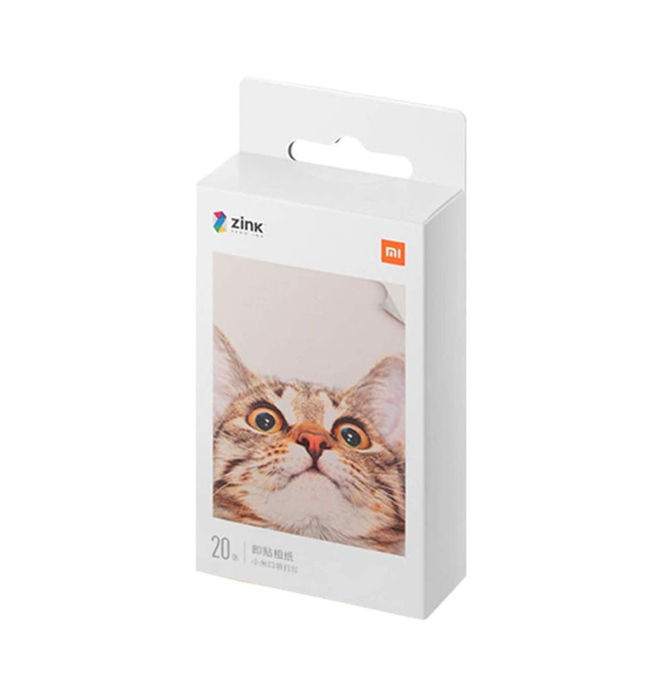 Papel Fotográfico XIAOMI p/ Mi Portable (20 Folhas - 2x3'' - Branco/Fosco)