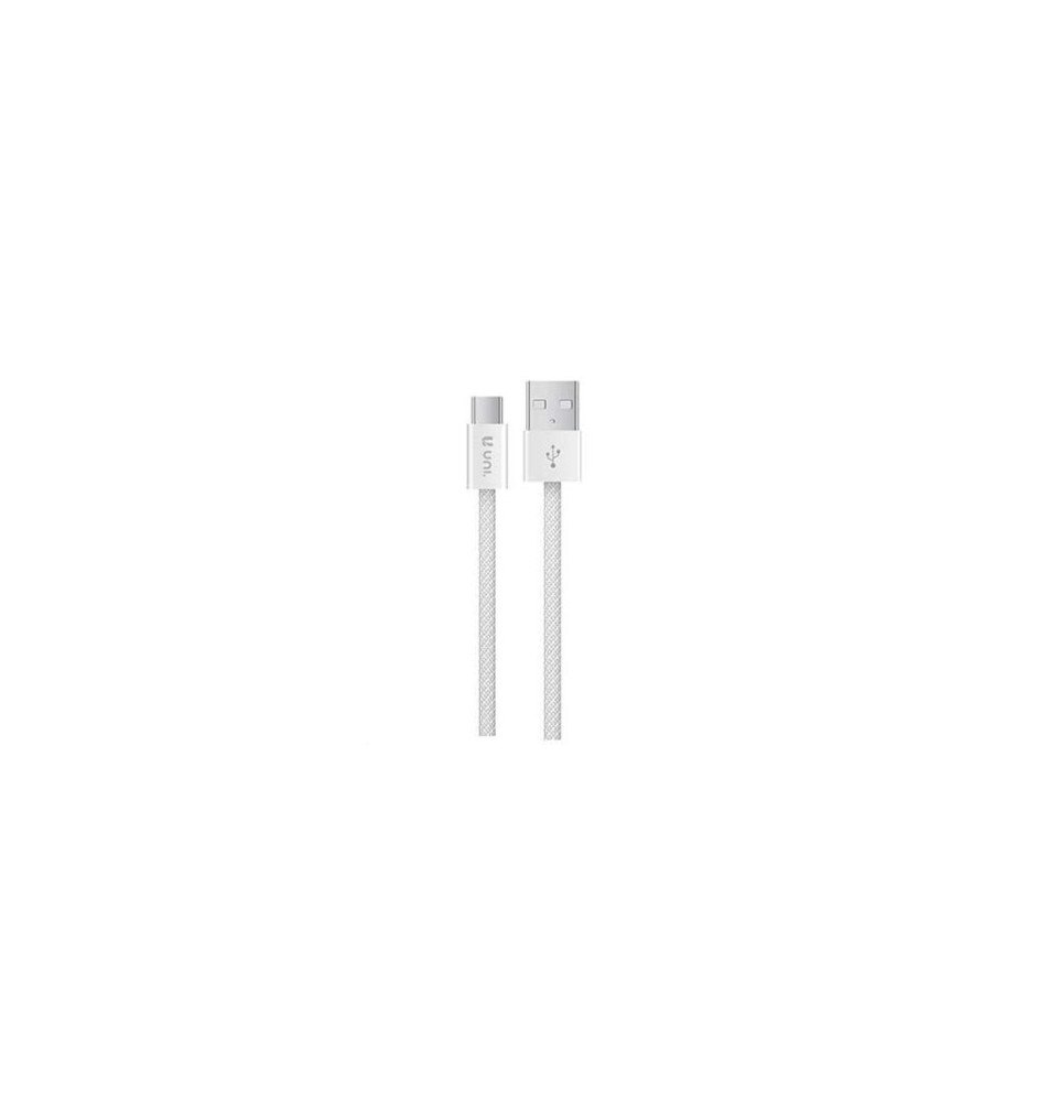 Cabo USB-A/USB-C UNICO CB1374 (Macho/Macho - 1m - Branco)