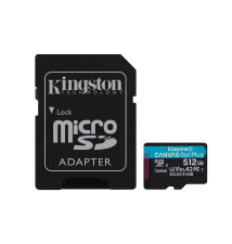 Cartão de Memória MicroSD KINGSTON Canvas Go! Plus (512GB - Classe 10 - UHS-I)