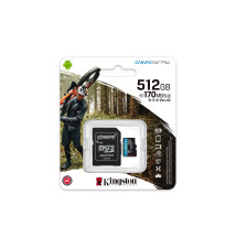 Cartão de Memória MicroSD KINGSTON Canvas Go! Plus (512GB - Classe 10 - UHS-I)